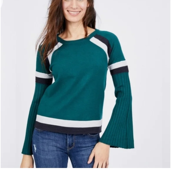 Summer & Sage Green and Navy sweater - Picture 2 of 8